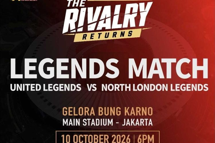Duel Legenda Liga Inggris Tersaji di SUGBK pada 10 Oktober 2026