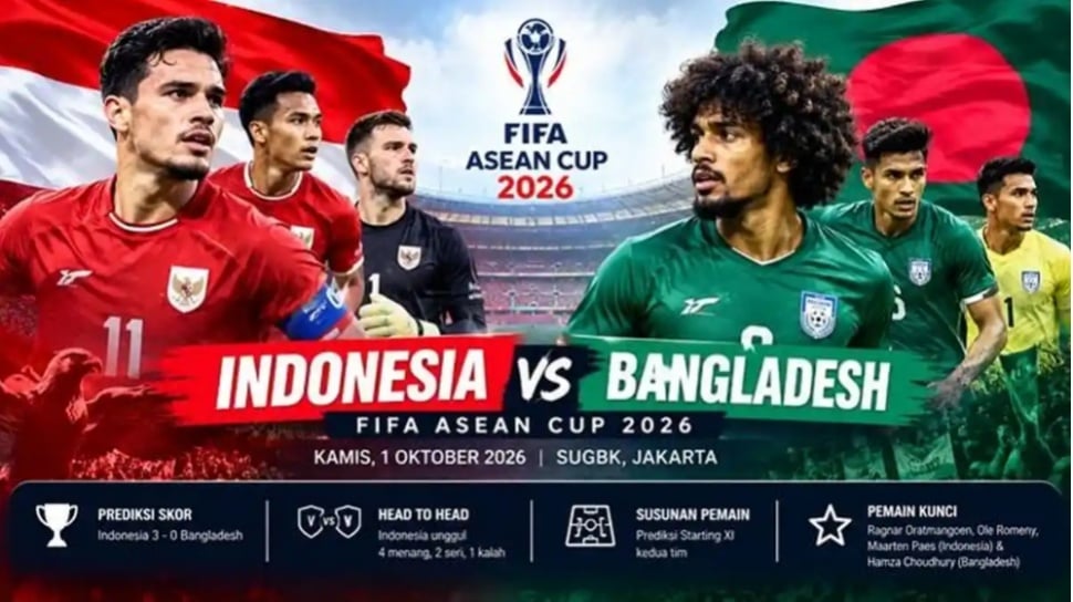 Timnas Indonesia Wajib Pesta Gol Lawan Bangladesh Demi Tiket Final FIFA ASEAN Cup 2026