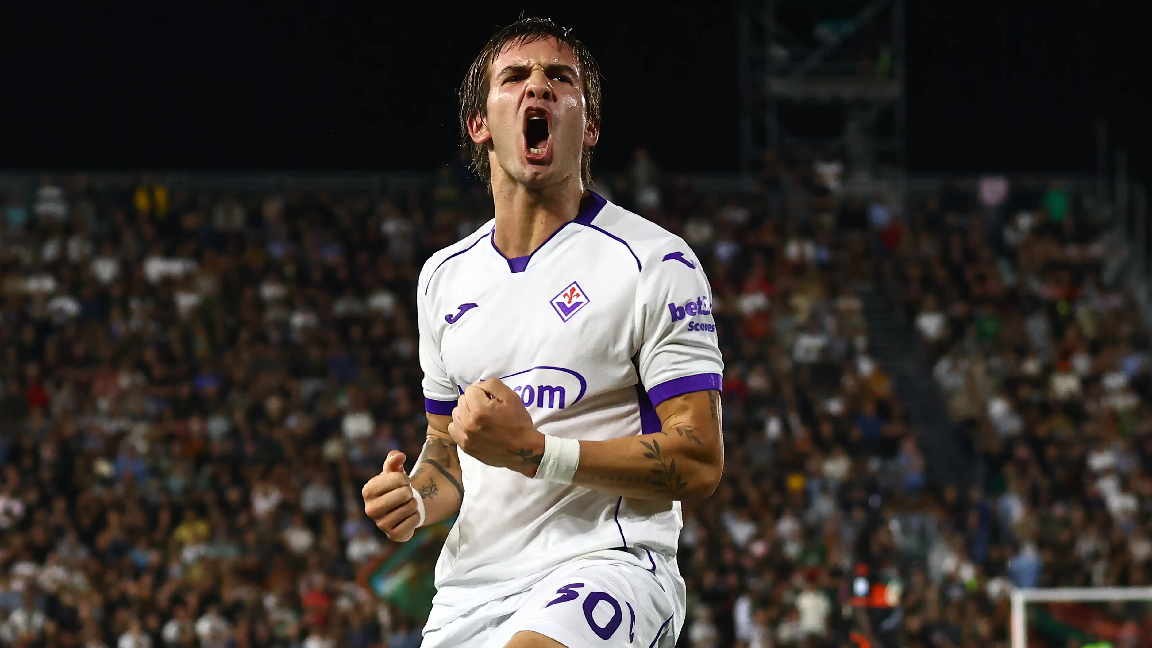 Pemain pinjaman Real Madrid, Franco Mastantuono, membawa Fiorentina meraih kemenangan pertama dengan hat-trick